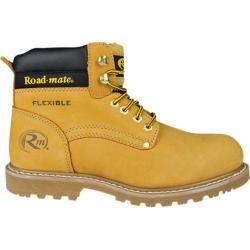 Mens Roadmate Boot Co. 647 6in Padded Collar Work Boot Honey Nubuck