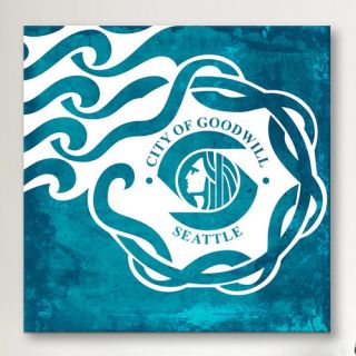 Flags Seattle Grunge Graphic Art on Canvas by iCanvas