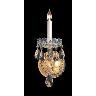 Crystorama Bohemian Crystal 1 Light Wall Sconce with Round Back Plate