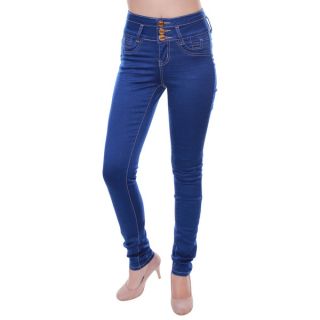 Sexy Couture Womens S2127 ps Denim Mid rise Distress Skinny Jeans