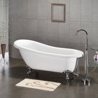 61.75 x 31 Claw Foot Slipper Soaking Bathtub by Cambridge Plumbing