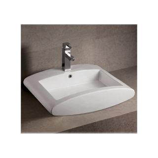 Whitehaus Collection Isabella Rectangular Bathroom Sink with Overflow