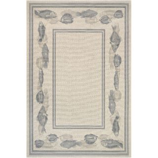 Couristan Dolce Corvina Ivory/Light Blue Indoor/Outdoor Area Rug
