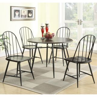 Powell Sechrest 5 Piece Dining Table Set   Dark Brown   Dining Table Sets