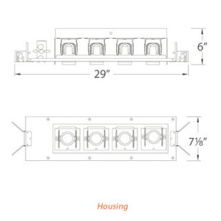 WAC Lighting 4 Light LED Precision Module Recessed Trim