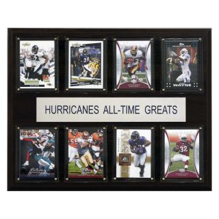 NCAA 12 x 15 in. Football Miami Hurricanes All Time Greats Plaque   NCAA Clocks & Wall Art