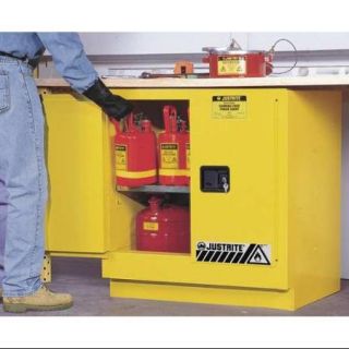 JUSTRITE 892300 Flammable Safety Cabinet, 22 Gal., Yellow