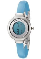 Fontenay Womens Blue Silicone Digital Watch   Shopping