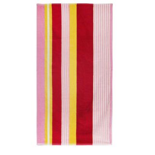 Textiles Plus Inc. Velour Multi Colored Stripe Beach Towel