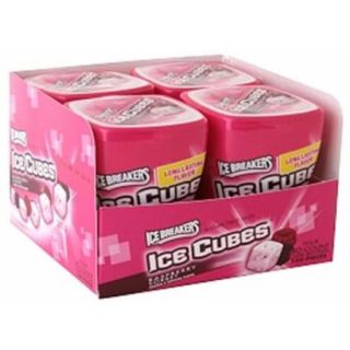 Ice Breakers Ice Cubes Raspberry Sorbet Gum 4 packs (40 ct per pack) (Pack of 2)