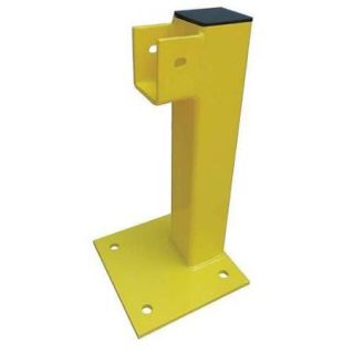 22DN09 Flush End Post, 21 In., Yellow, Steel