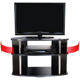 Convenience Concepts Designs2Go™ Swivel TV Stand   Black and Stainless Steel   TV Stands