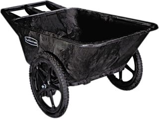 Rubbermaid Commercial RCP 5642 BLA Big Wheel Agriculture Cart, 300 lb Cap., 32 3/4 x 58 x 28 1/4, Black