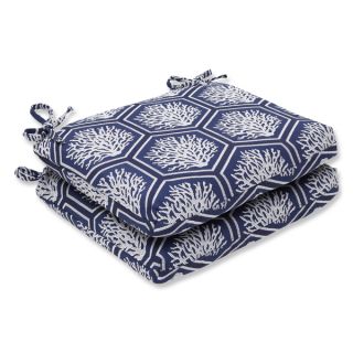 Pillow Perfect Squared Corners Seat Cushion with Bella Dura Seascape
