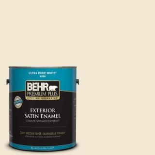 BEHR Premium Plus 1 gal. #BWC 09 Atlantis Pearl Satin Enamel Exterior Paint 905001