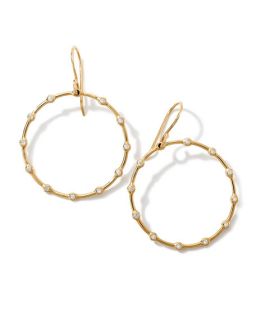 Ippolita 18K Gold Stardust Diamond Circle Earrings (0.16ctw)