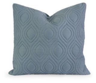 IMAX IK Kavita Linen Quilted Pillow with Down Fill   Decorative Pillows