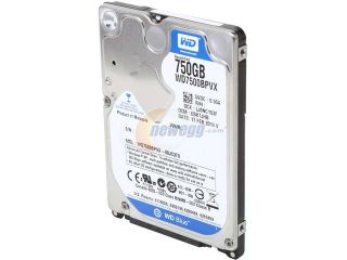Open Box WD Blue  WD7500BPVX  750GB  5400 RPM  8MB  Cache SATA 6.0Gb/s  2.5"  Internal Notebook Hard DriveBare Drive