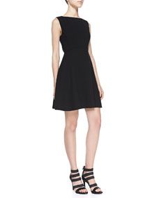 French Connection Feather Ruth Sleeveless Fit & Flare Dress