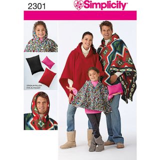 Simplicity Pattern Ponchos, All Sizes