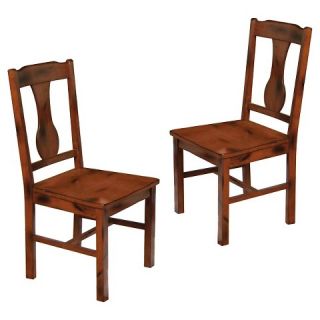 Dining Chairs   Dark Oak (Set of 2)