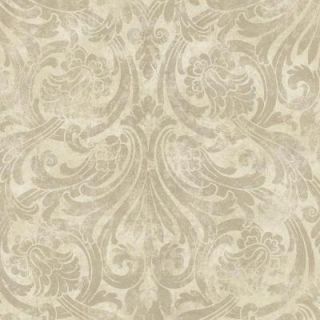 Brewster 56 sq. ft. Distressed Noveau Damask Wallpaper GK80307