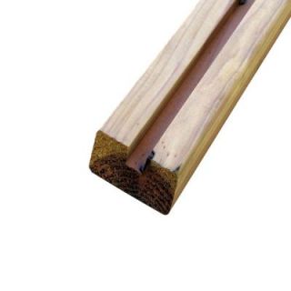 Mendocino Forest Products 2 in. x 4 in. x 8 ft. Grooved Redwood Fence Rail 814849