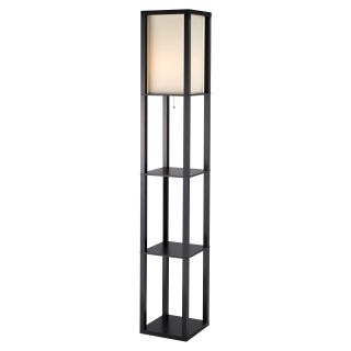 Adesso Titan 3193 Tall Shelf Floor Lamp   Black   Floor Lamps