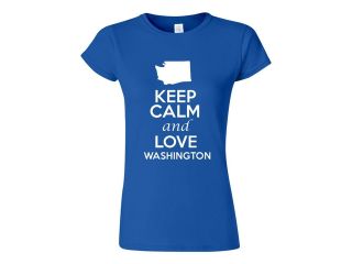 Junior Keep Calm and Love Washington T Shirt Tee