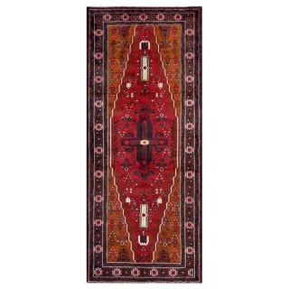 Herat Oriental Afghan Hand knotted Tribal Balouchi Red/ Navy Wool Rug