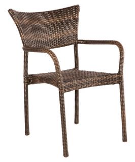 Alfresco Home Tutto Patio Dining Arm Chairs   Set of 2   Outdoor Dining Chairs