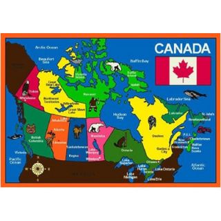 Educational Oh Canada Area Rug