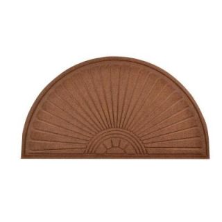 HomeTrax Designs Guzzler Sunburst Brown 36 in. x 70 in. Rubber Backed Entrance Mat 169F0036BR