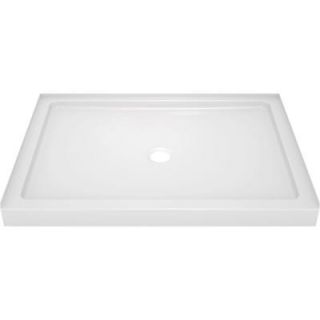 Delta Classic 400 34 in. x 48 in. Single Threshold Shower Base in High Gloss White 40074