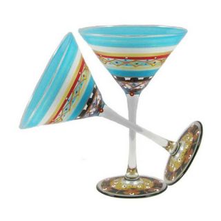 Golden Hill Studio Mosaic Carnival Martini Glass (Set of 2)