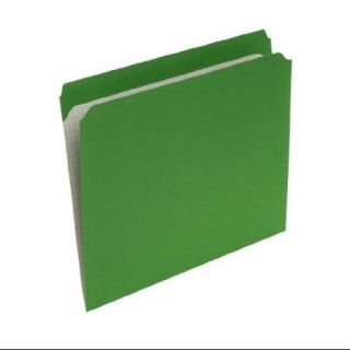 Esselte Reinforced Top Tab Colored File Folder   Letter   8.5" X 11"   Straight Tab Cut   100 / Box   11pt.   Bright Green (R152BGR)