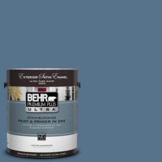 BEHR Premium Plus Ultra 1 Gal. #UL230 3 Arrowhead Lake Satin Enamel Exterior Paint 985301