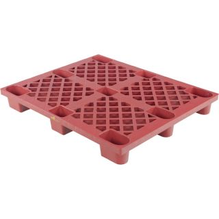 Vestil Plastic Skid — 3,300-lb. Capacity, Red, Model# SKID-20  Pallets