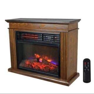 Warm Living 1500W Electric Infrared 1200 Sq Ft Deluxe Home Large Wood Fireplace