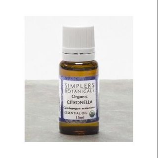 Essential Oil Citronella Organic Simplers Botanicals 15 ml Liquid