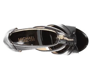 MICHAEL Michael Kors Berkley T Strap Black Patent