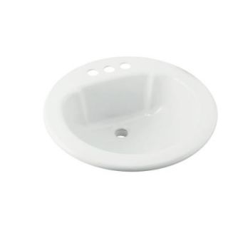STERLING Drop In Vikrell Bathroom Sink in White 75020140 0