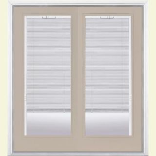 Masonite 60 in. x 80 in. Canyon View Prehung Left Hand Inswing Mini Blind Patio Door with Brickmold in Vinyl Frame 50733