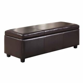 Brooklyn + Max Lincoln Large Rectangular Faux Leather Storage Ottoman Bench, Multiple Colors