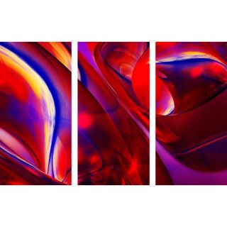 Menaul Fine Art Red Swirls Triptych by Scott J. Menaul 3 Piece