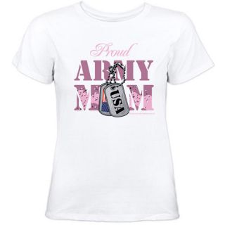  Women's Proud Army Mom Graphic T Shirt