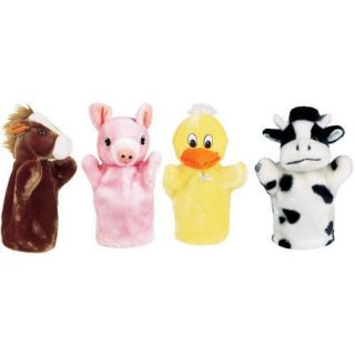 Get Ready Kids Cow, Duck, Horse and Pig Farm Animal Puppet Set