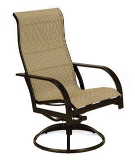 Winston Key West Ultimate High Back Swivel Tilt Dining Chair   Outdoor Dining Chairs