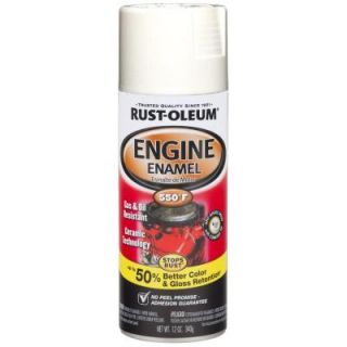 Rust Oleum Automotive 12 oz. 550° Gloss Universal White Ceramic Engine Enamel Spray Paint (Case of 6) 272014