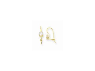 14k Yellow Gold 5mm CZ Dangle Earrings. Comes in a lovely Gift Box